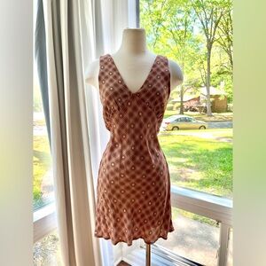 Wild Fable Mini Cami Dress Y2K 90s Whimsy Goth Grunge Indie Brown Medium